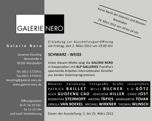 Galerie Nero Ausstellung Schwarz Weiss zur Kurzen Nacht 2012 in Wiesbaden